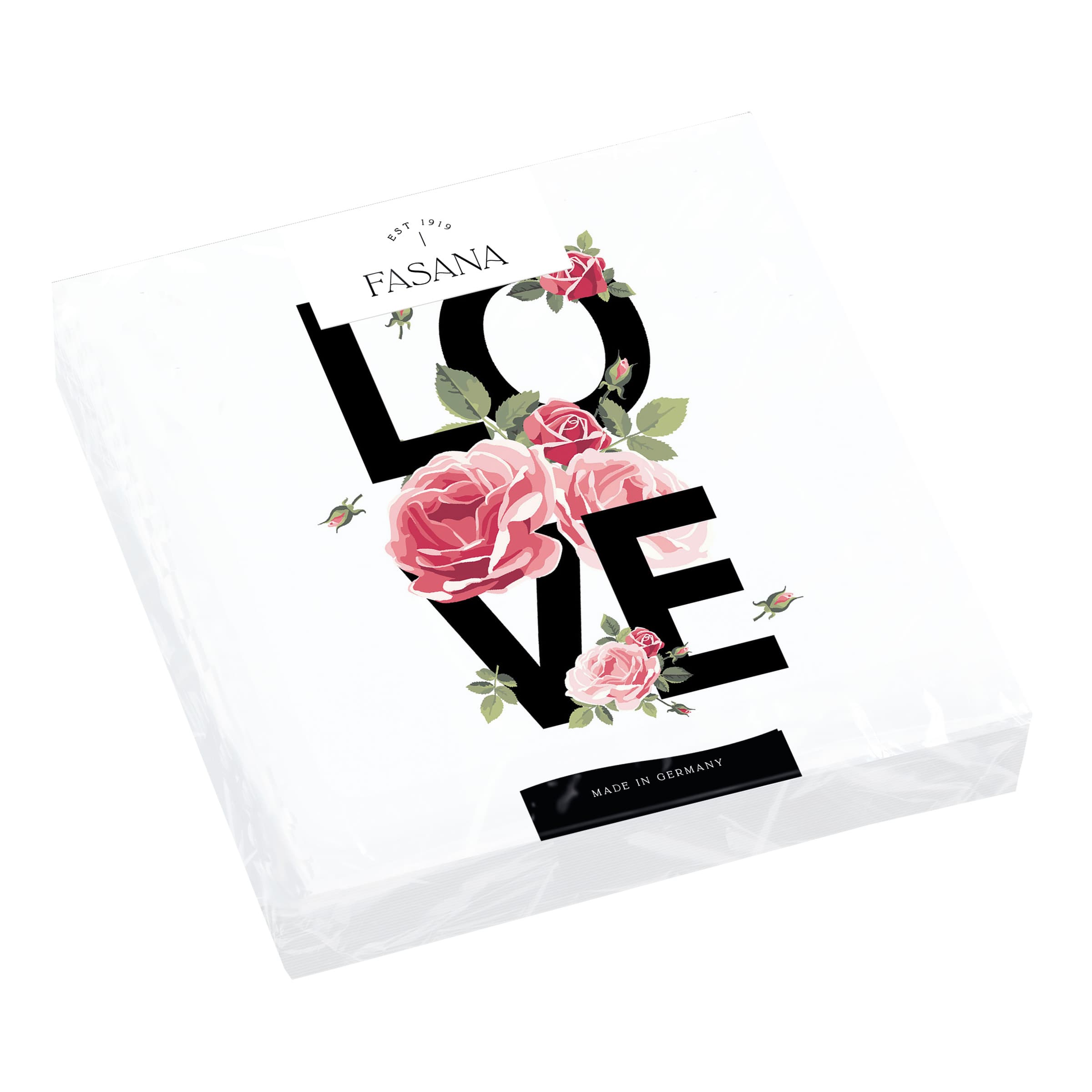 FASANA Servietten Love 24x24cm