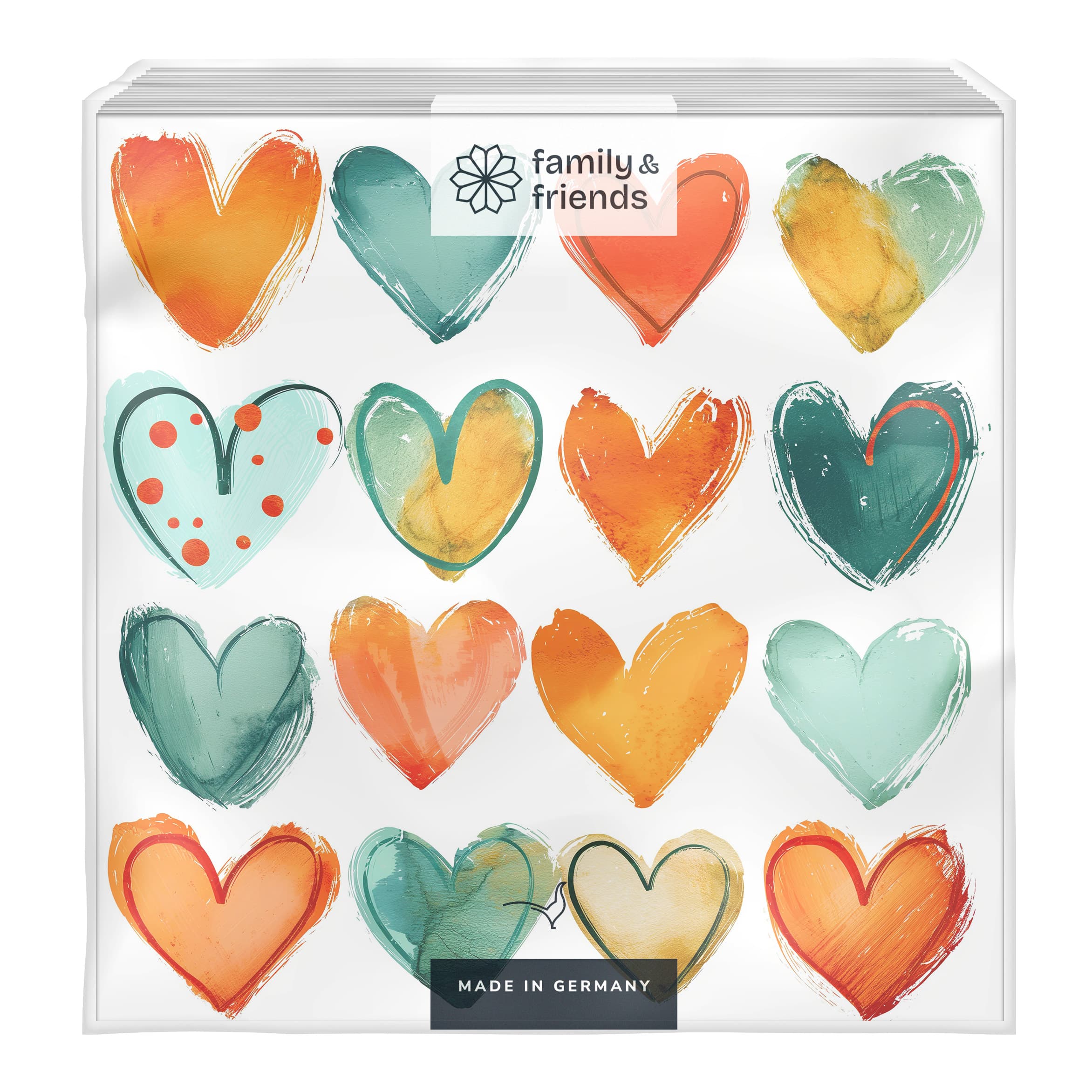 FASANA Servietten Hearts in Harmony 33x33cm