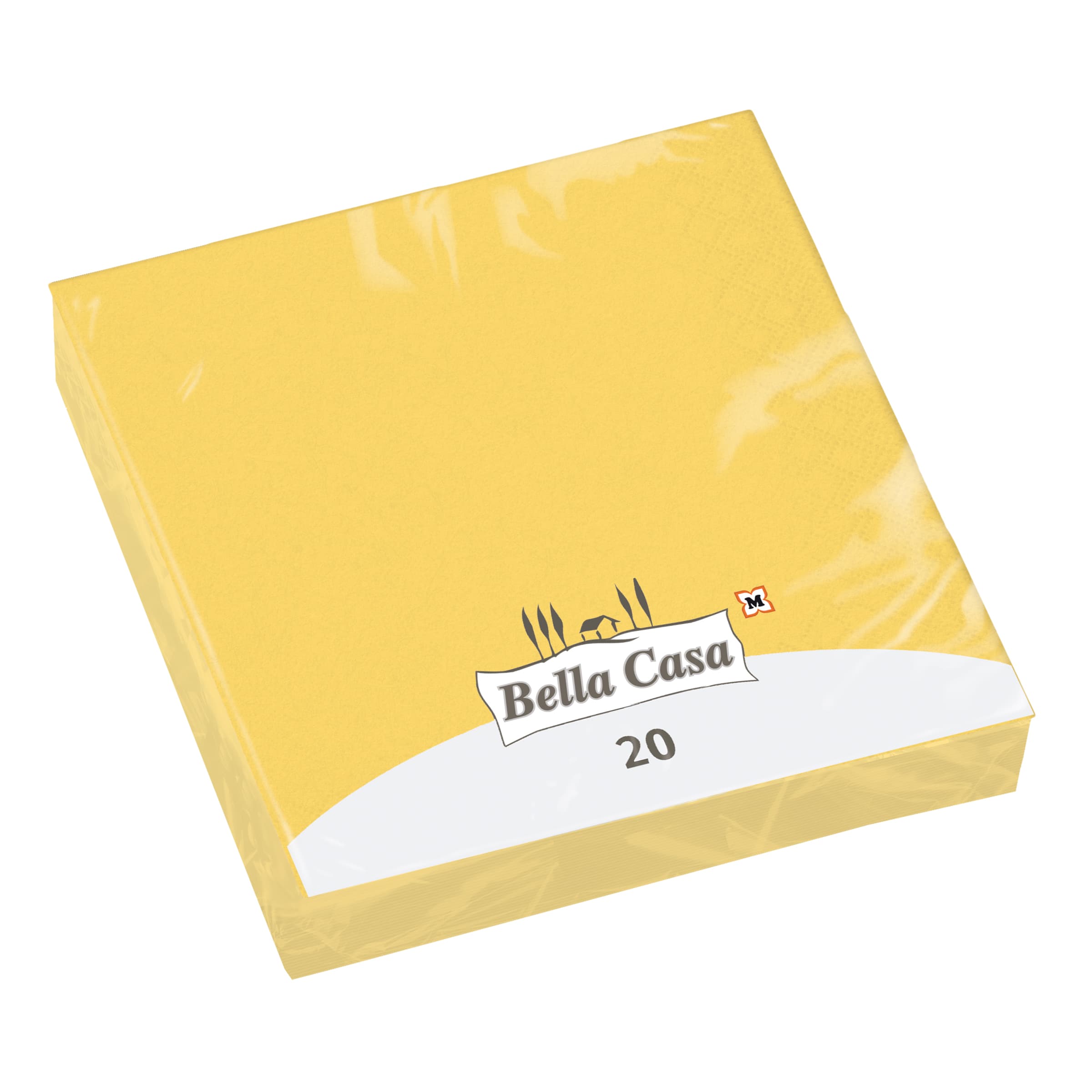 Bella Casa Servietten Gelb 33x33cm