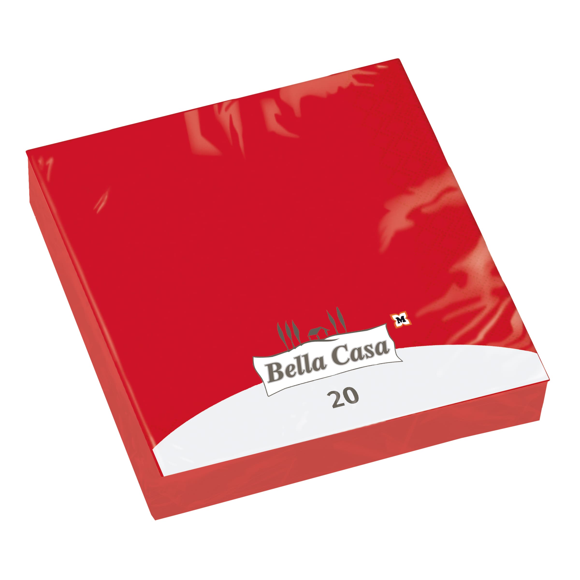 Bella Casa Servietten Rot 33x33cm