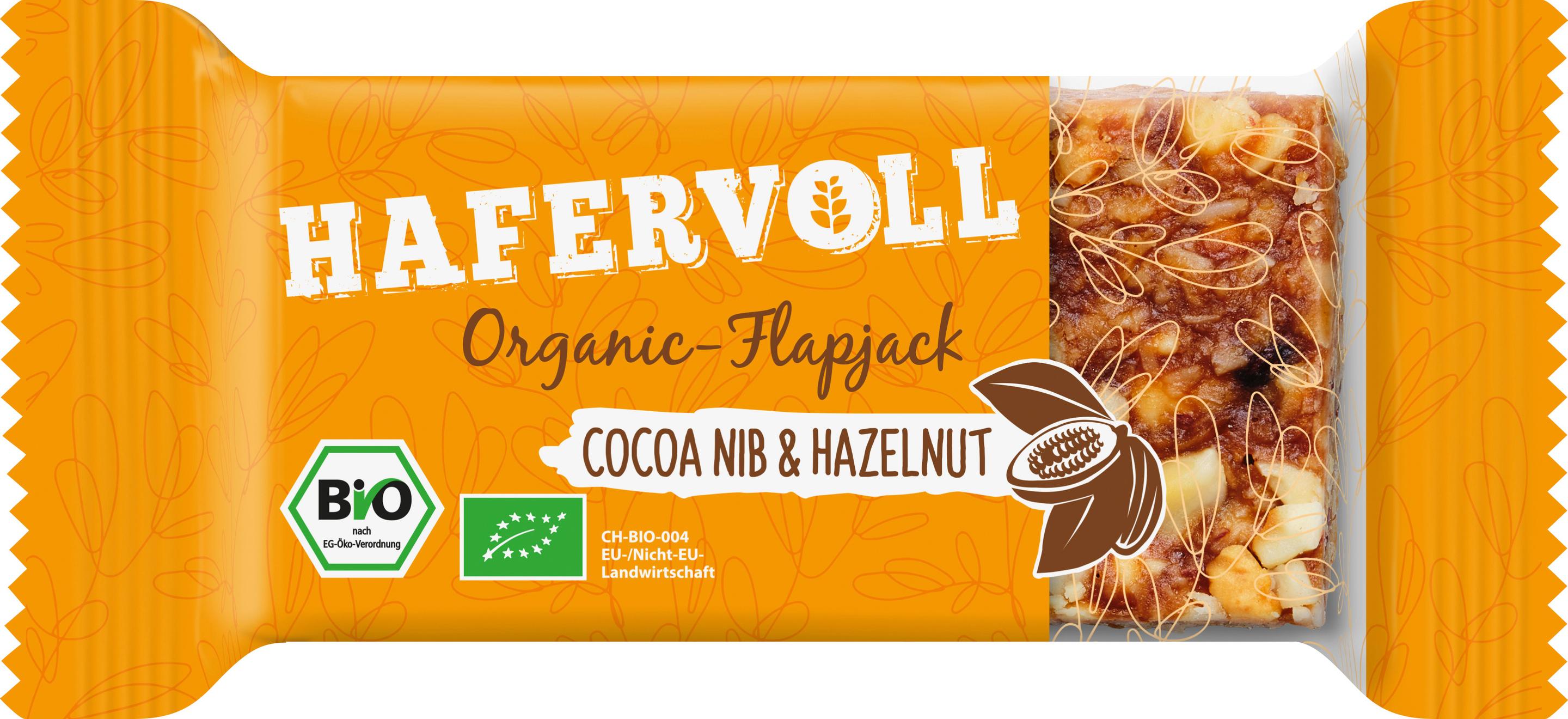 HAFERVOLL Bio Flapjack Cocoa Nib&Hazelnut