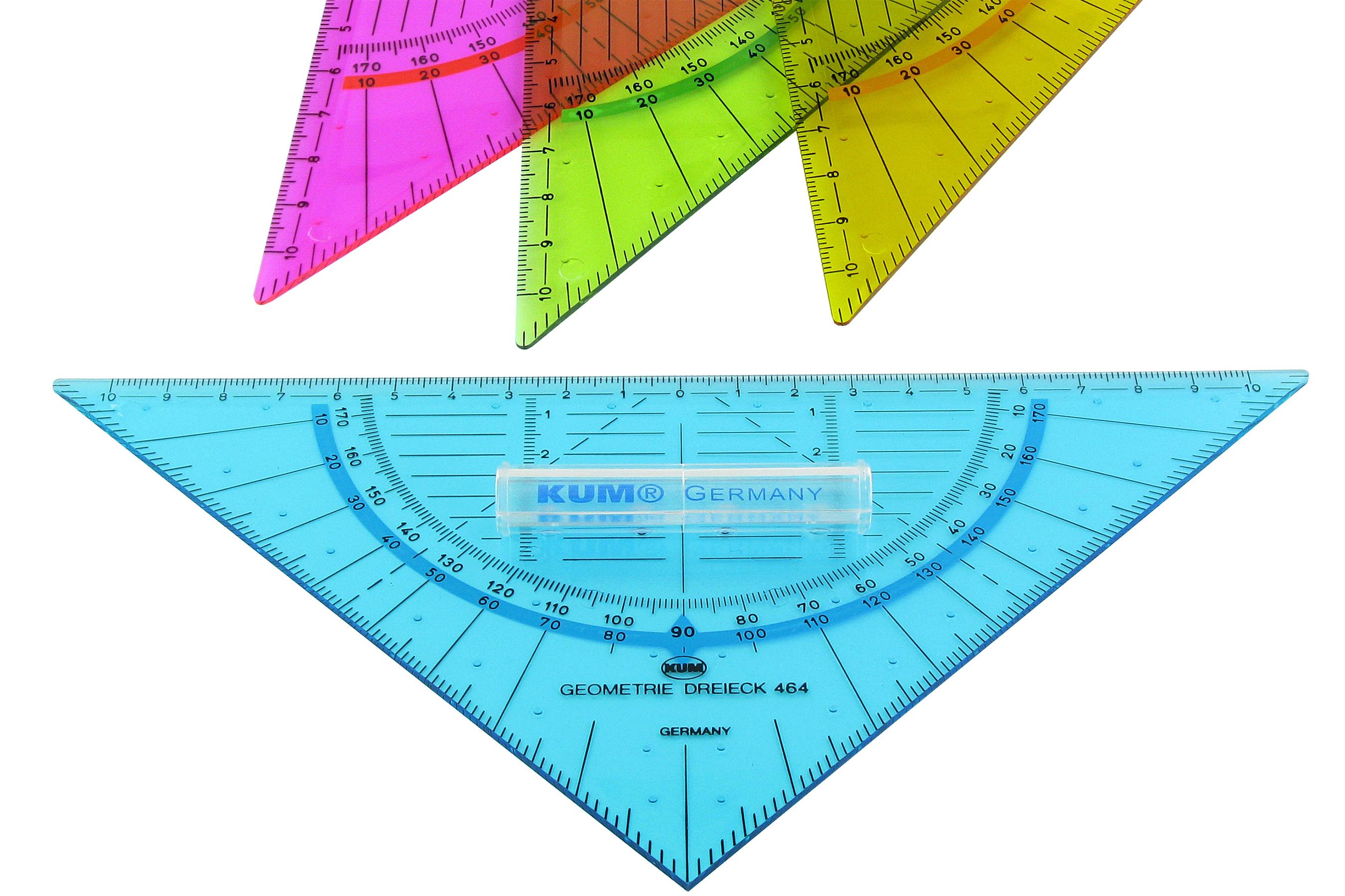 KUM 464 Geometriedreieck 22 cm sortiert
