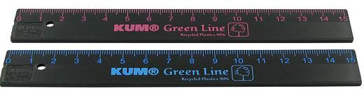 KUM Lineal Green Line 15cm schwarz sortiert