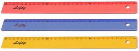 KUM Lineal für Linkshänder 30cm sortiert