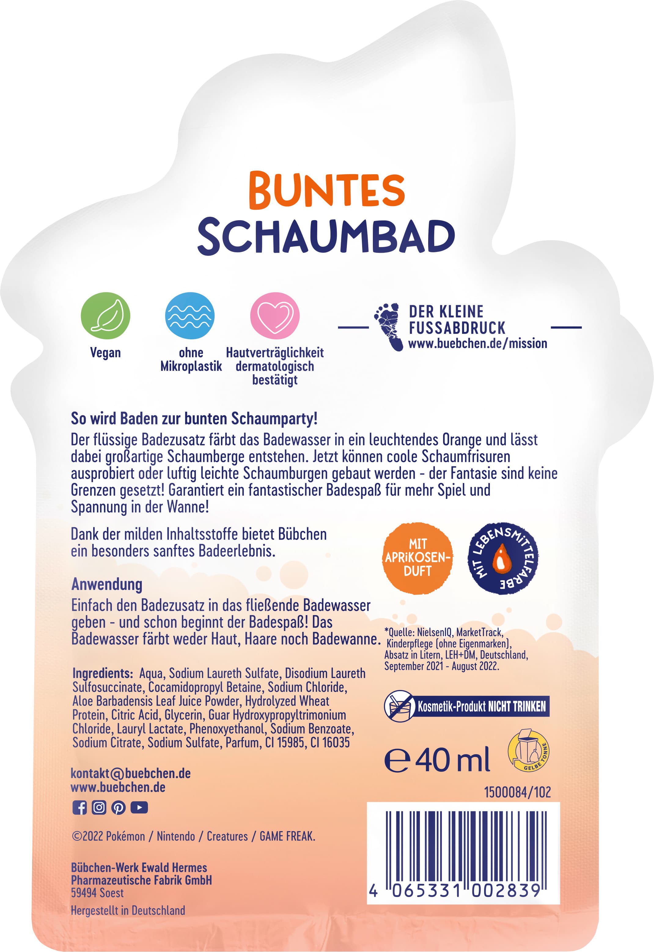 Produktbild Bübchen Pokémon Schaumbad Glurak 2 von 2