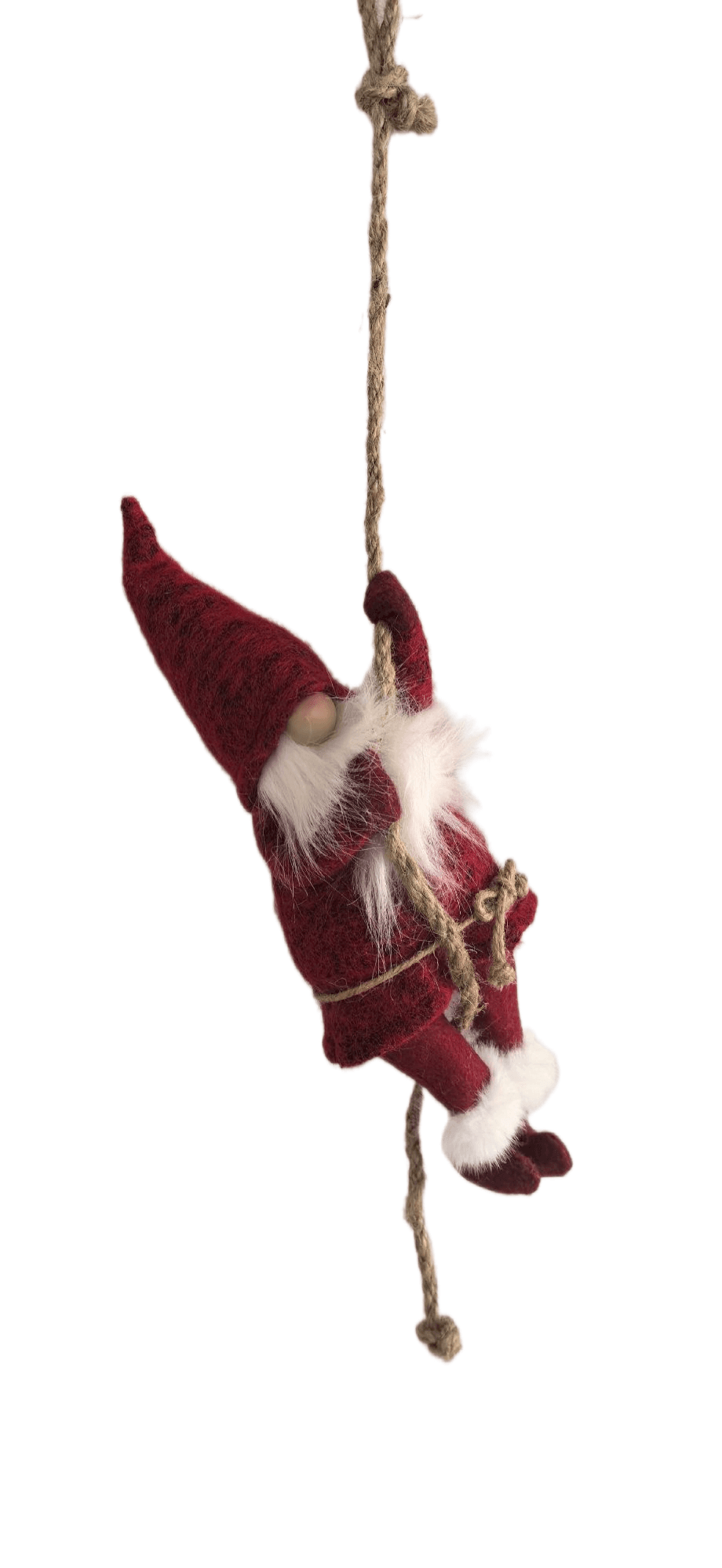 Boltze Weihnachtsanhänger Stoff-Santa an der Schnur