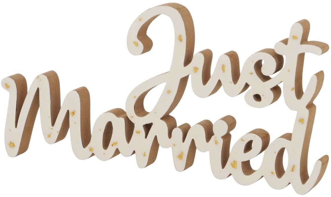 Boltze Schriftzug Just Married