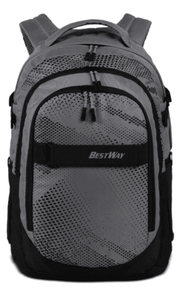 BESTWAY Schulrucksack Evolution Air hellgrau/schwarz 40177-2801