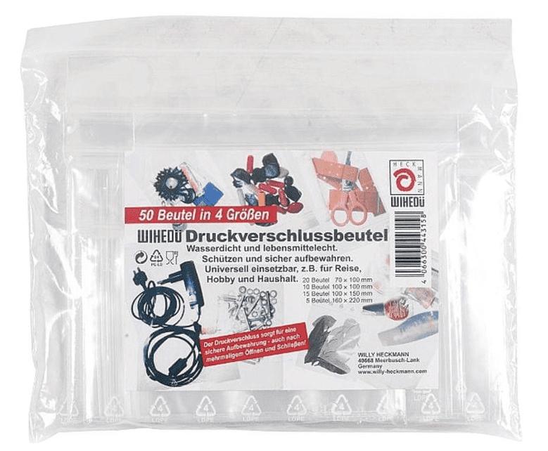 Druckverschlussbeutel-Set 4 Grössen 50 Stück