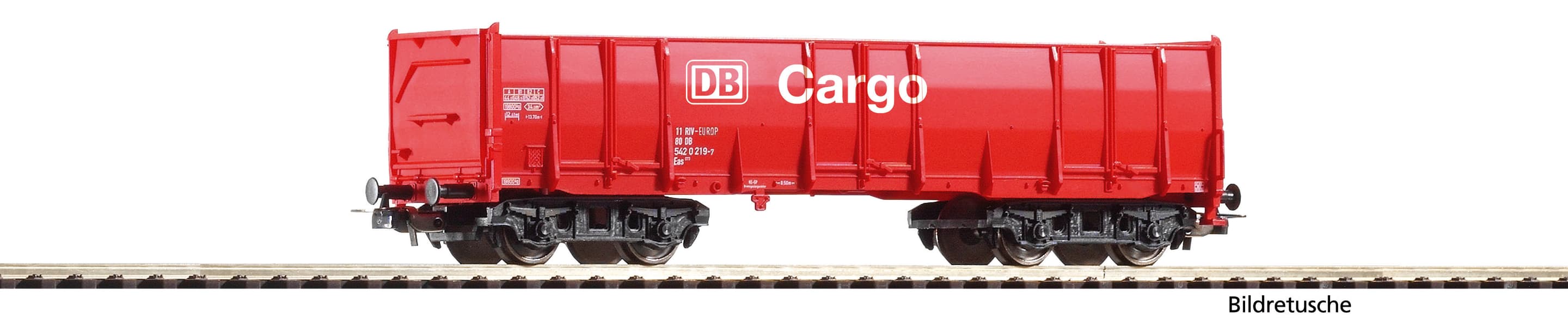 PIKO 98553A3 H0 Hochbordwagen Eaos DB Cargo V, verkehrsrot