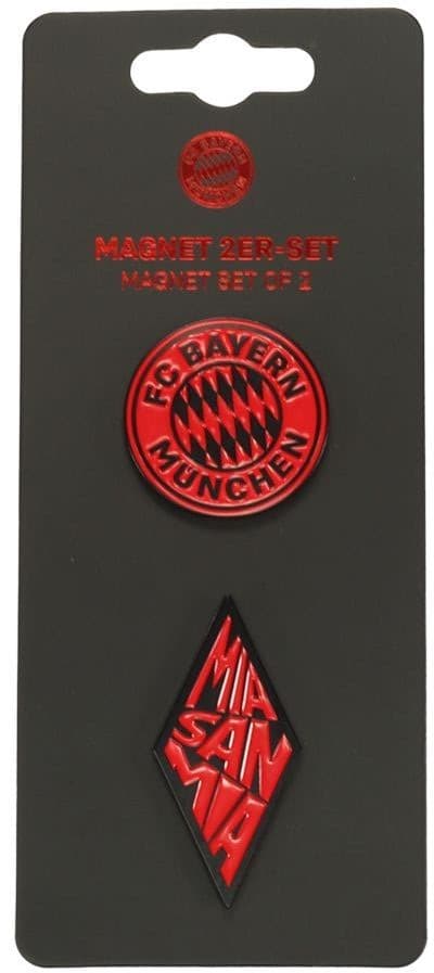 FC BAYERN MÜNCHEN Magnet Logo & Mia san Mia 2er Set