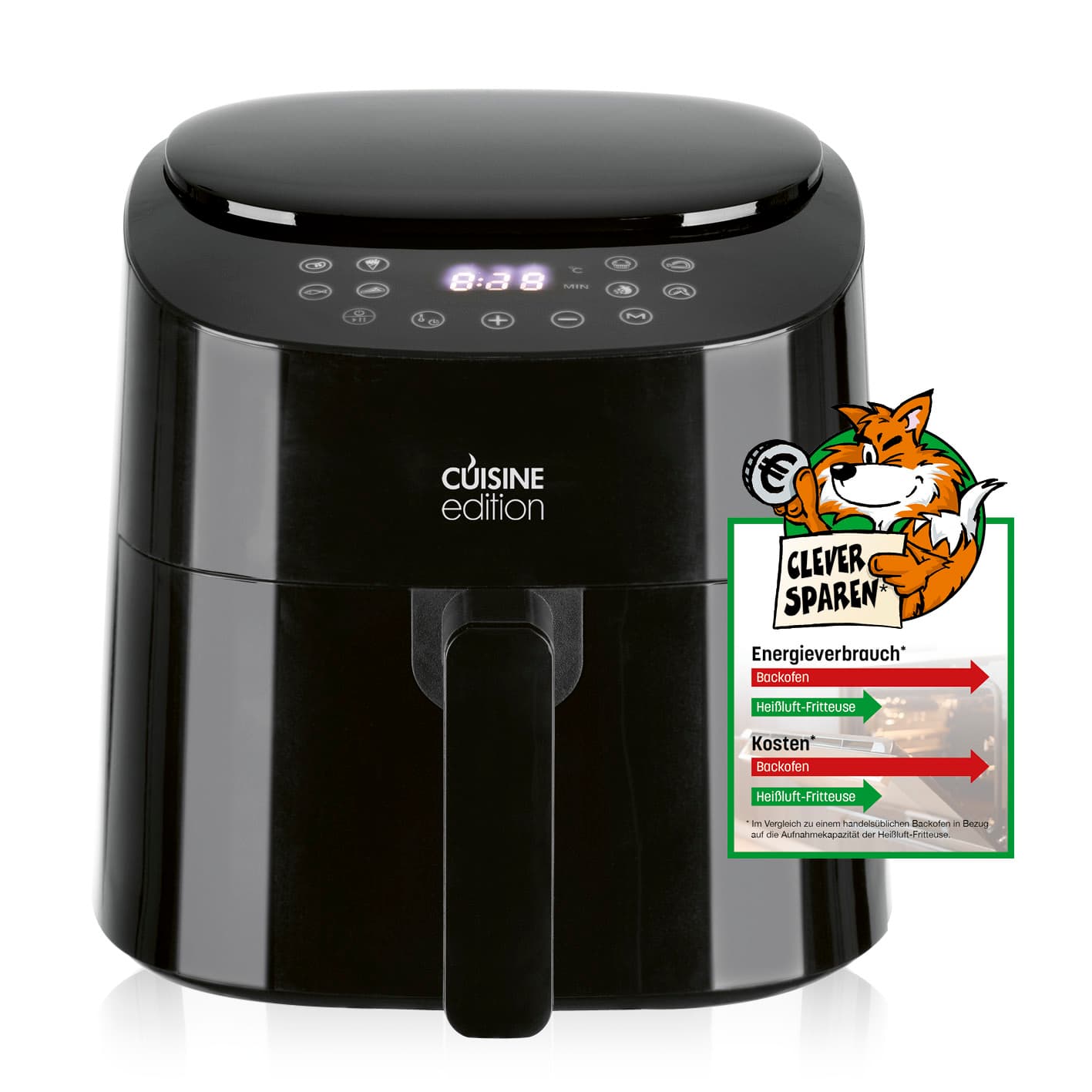 CUISINE EDITION Heißluft-Fritteuse Digital 4,5l