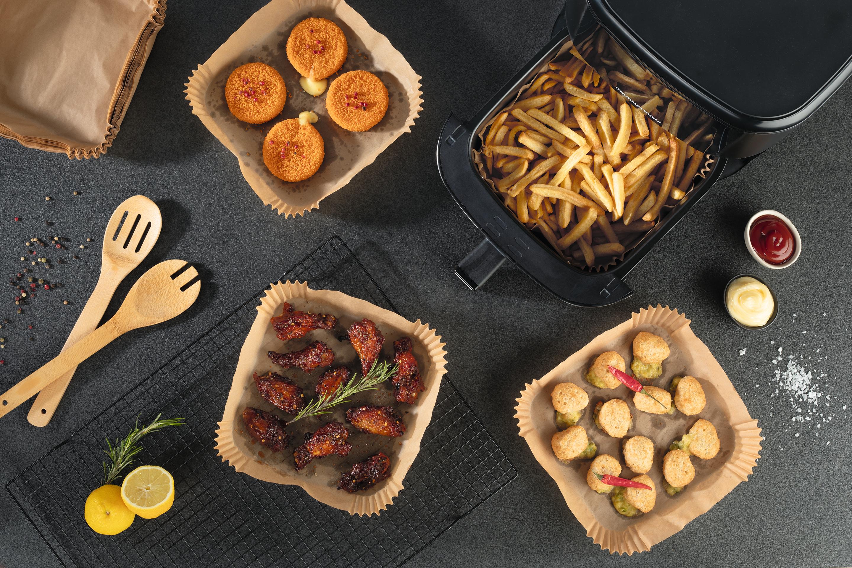 Produktbild GOURMETmaxx Backpapierschalen für Heißluftfritteusen 2-5l 6 von 11