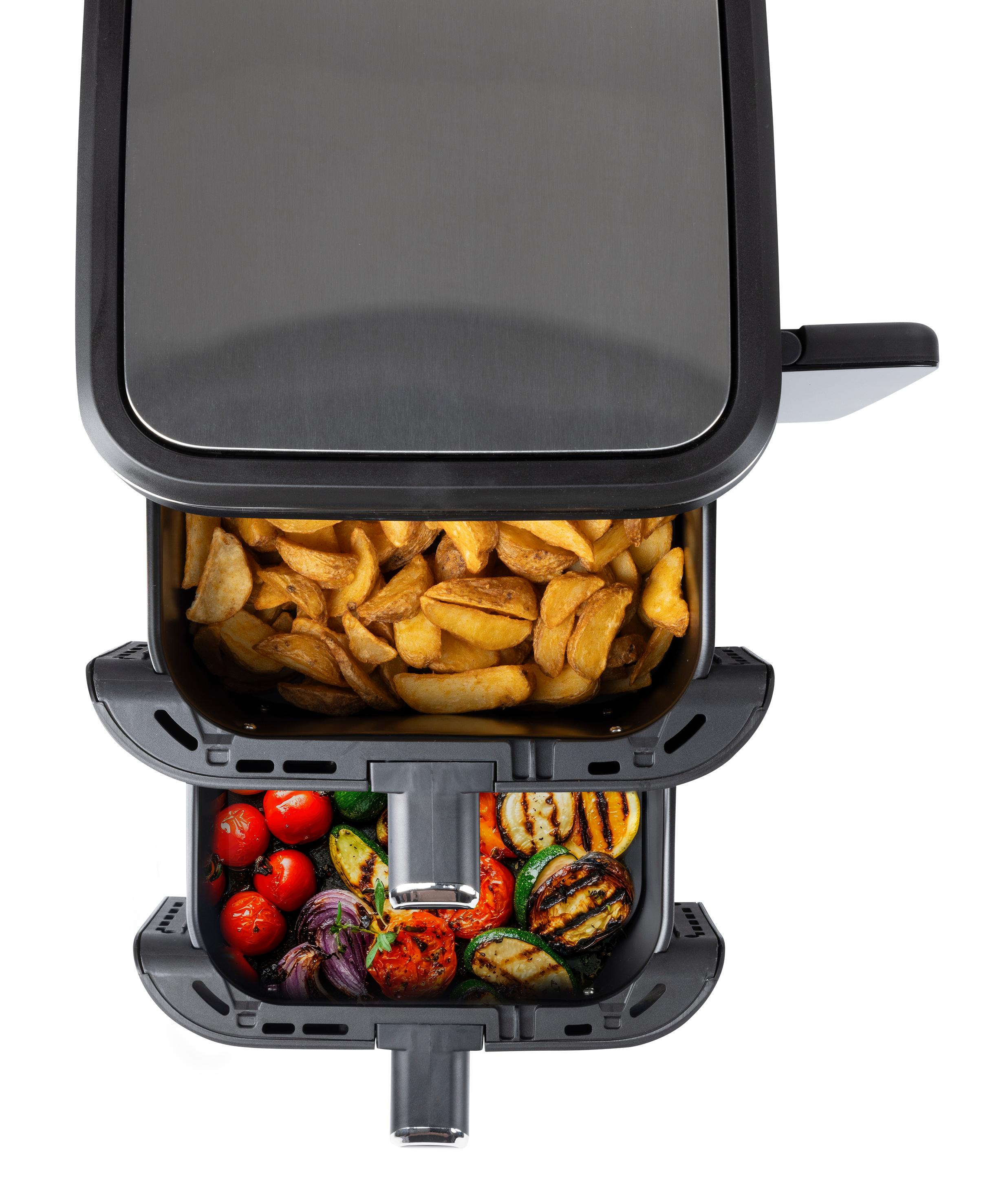 Produktbild GOURMETmaxx Heißluft-Fritteuse Doppelkorb 10l 7 von 9