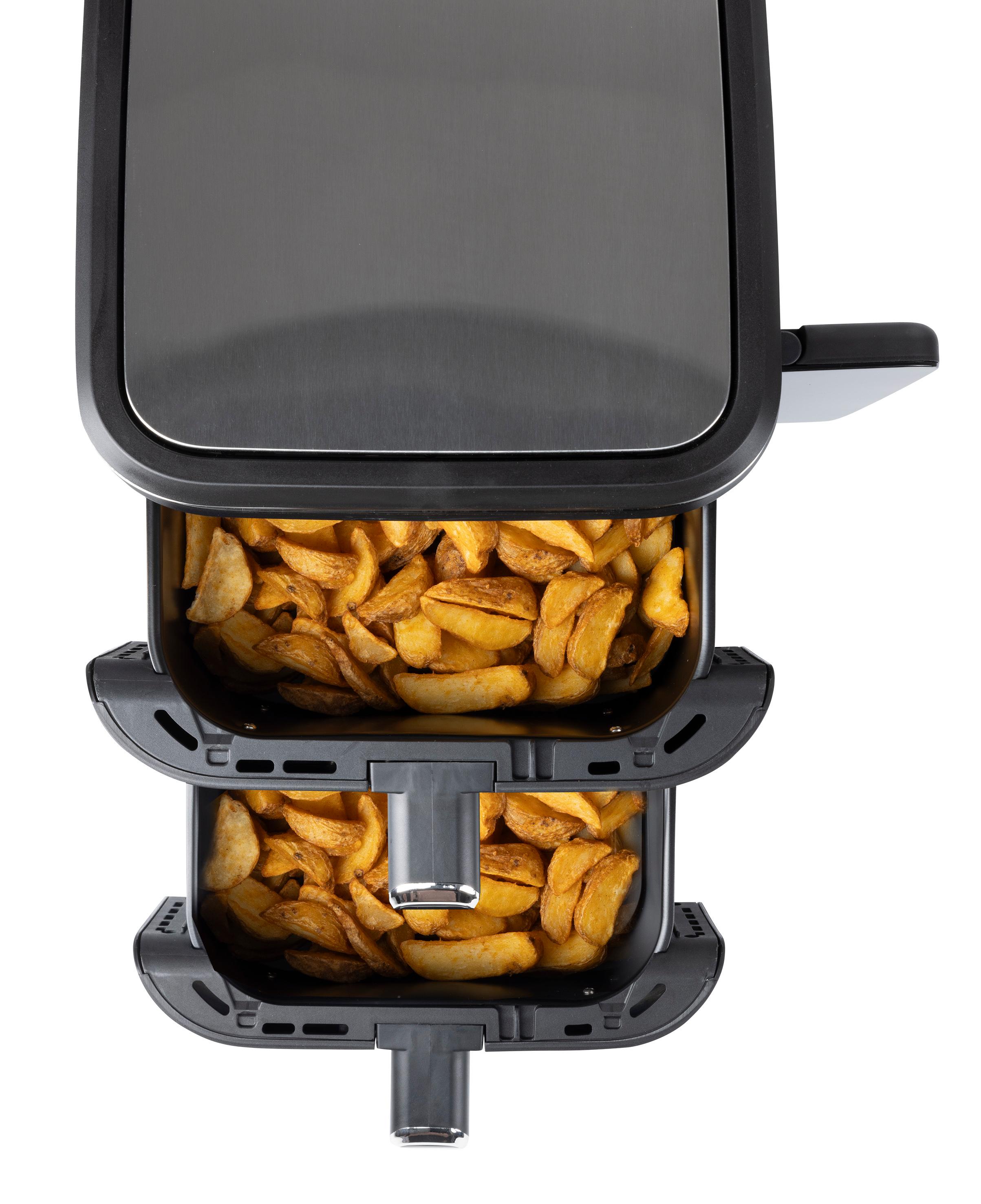 Produktbild GOURMETmaxx Heißluft-Fritteuse Doppelkorb 10l 6 von 9
