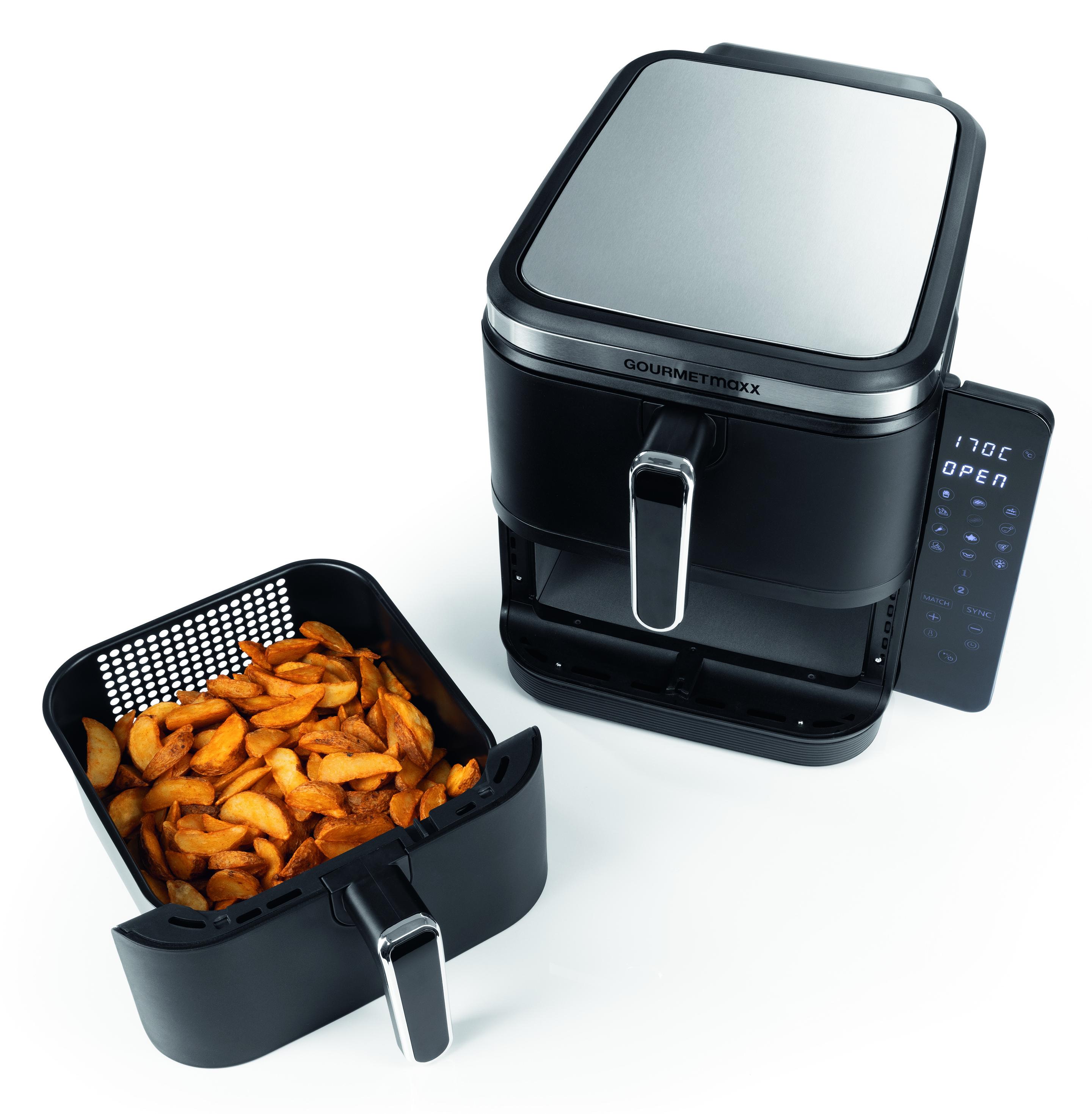 Produktbild GOURMETmaxx Heißluft-Fritteuse Doppelkorb 10l 9 von 9
