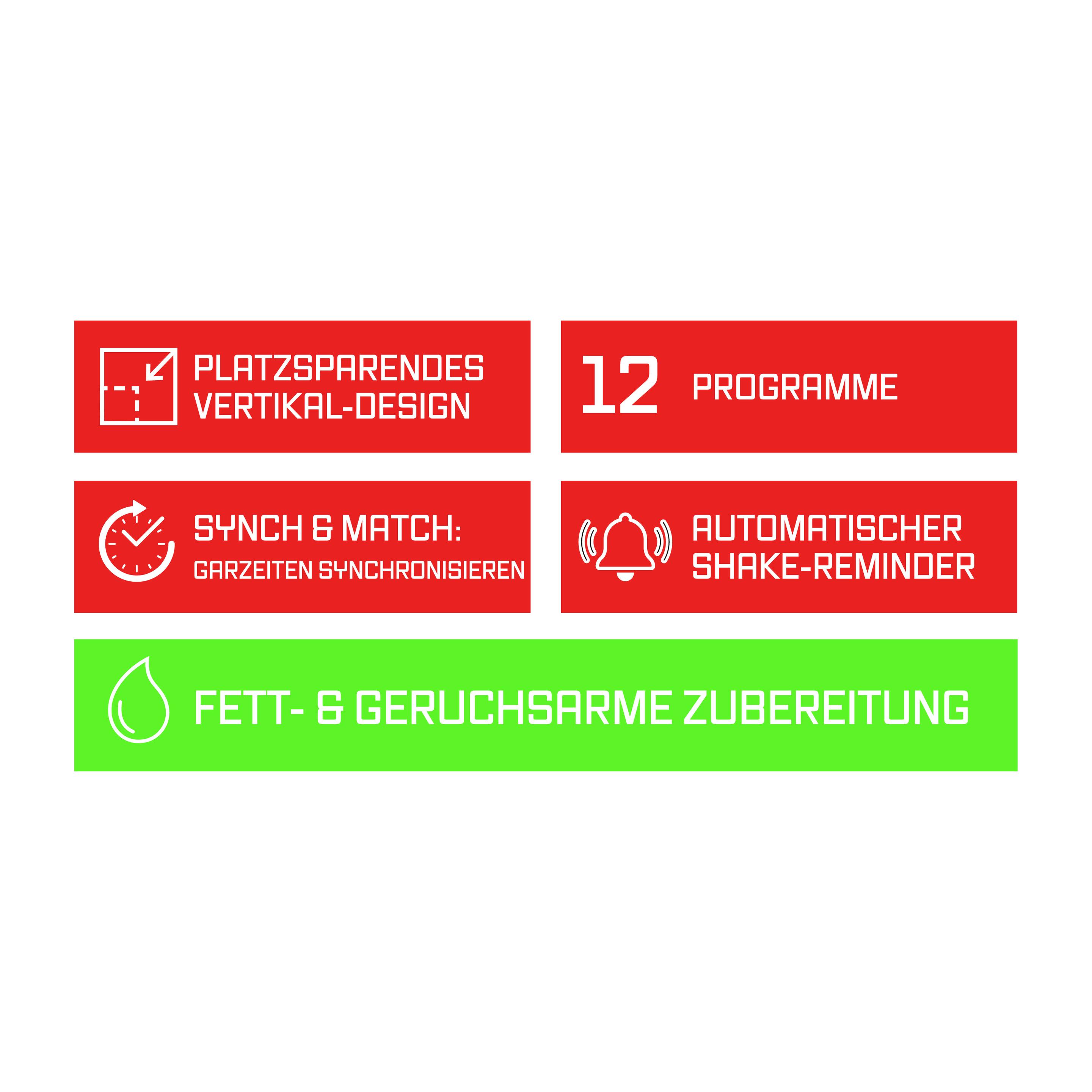 Produktbild GOURMETmaxx Heißluft-Fritteuse Doppelkorb 10l 4 von 9