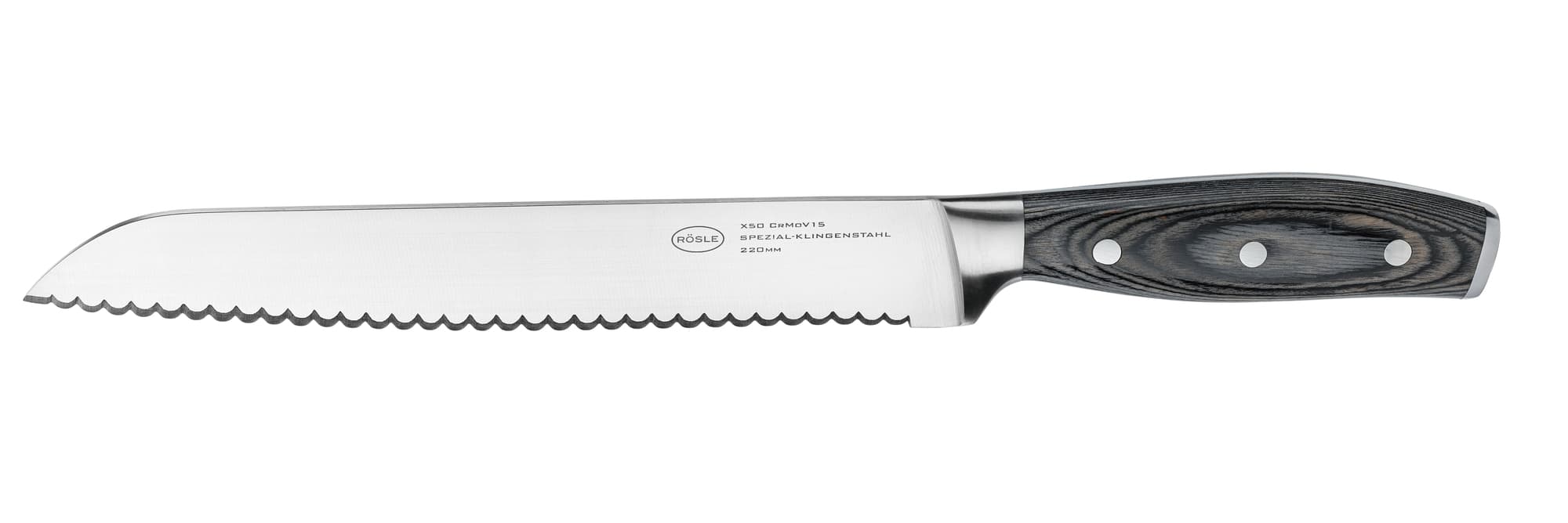 RÖSLE Brotmesser Wolfgrey 22cm