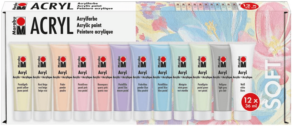 Marabu Art Acryl Soft Set 12 x 36ml