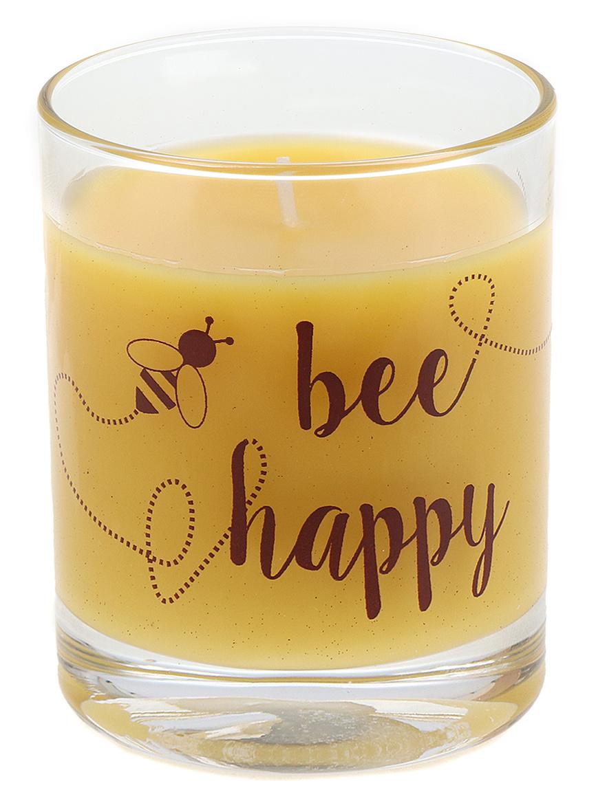 Steinhart Bienenwachs Kerze im Glas Bee Happy 7,9cm