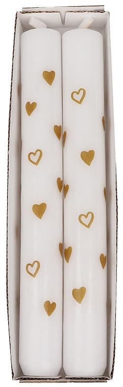 Steinhart Leuchterkerzen Spotted Hearts 2er-Pack 