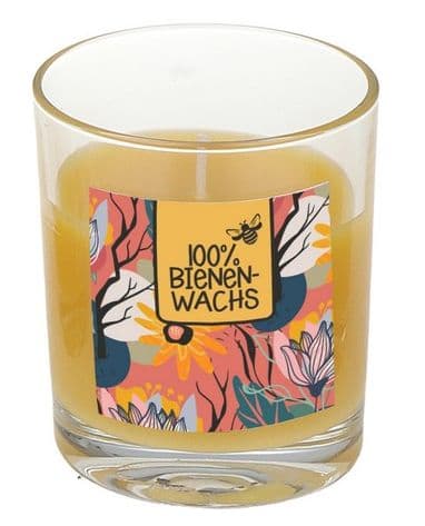 Steinhart Glas Bienenwachskerze 7,9cm