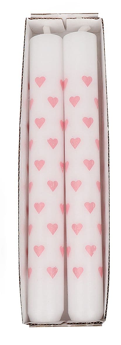 Steinhart Leuchterkerzen Herzchen 18cm 2er Pack