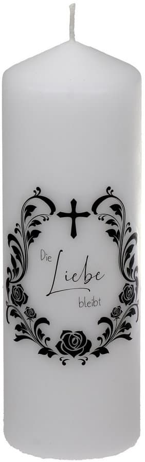 Steinhart Stumpenkerze Die Liebe bleibt