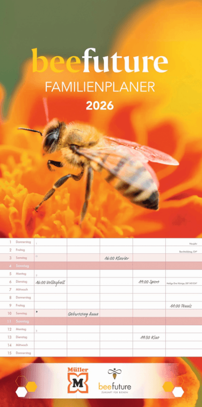 Bienenkalender 2026  Familienplaner