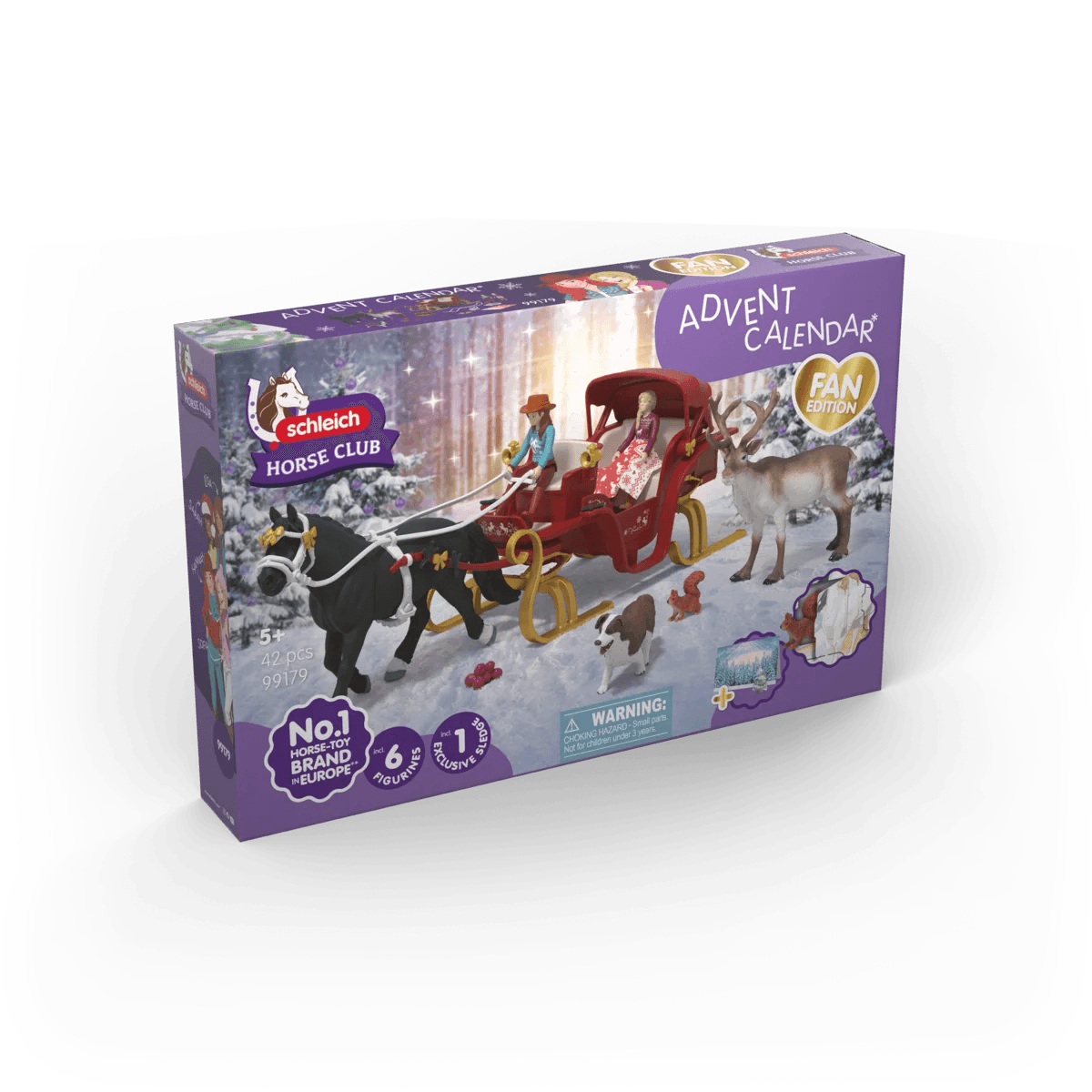 Schleich 99179 - Großer Adventskalender HORSE CLUB - Weihnachtliche Schlittenfahrt