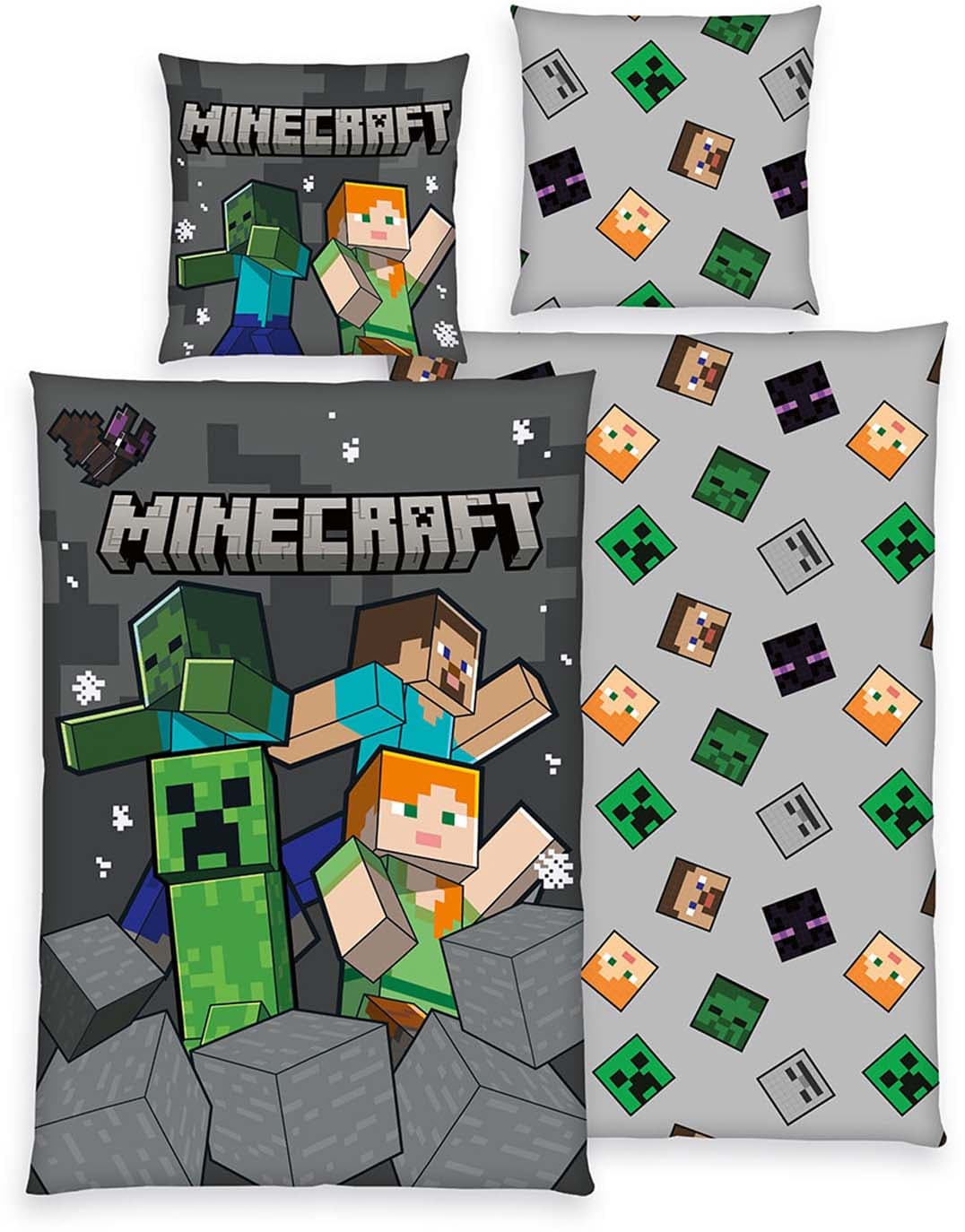 Minecraft Kinderbettwäsche 80x80cm, 135x200cm