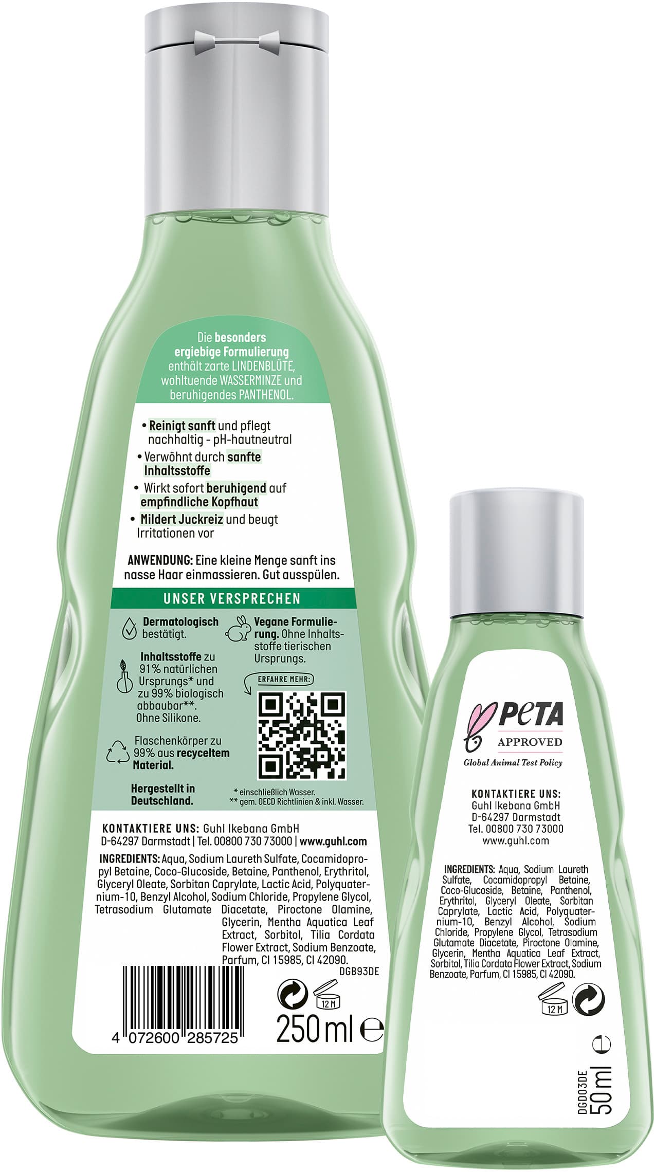 Produktbild GUHL Kopfhaut Sensitiv Mildes Shampoo + Mini 2 von 2