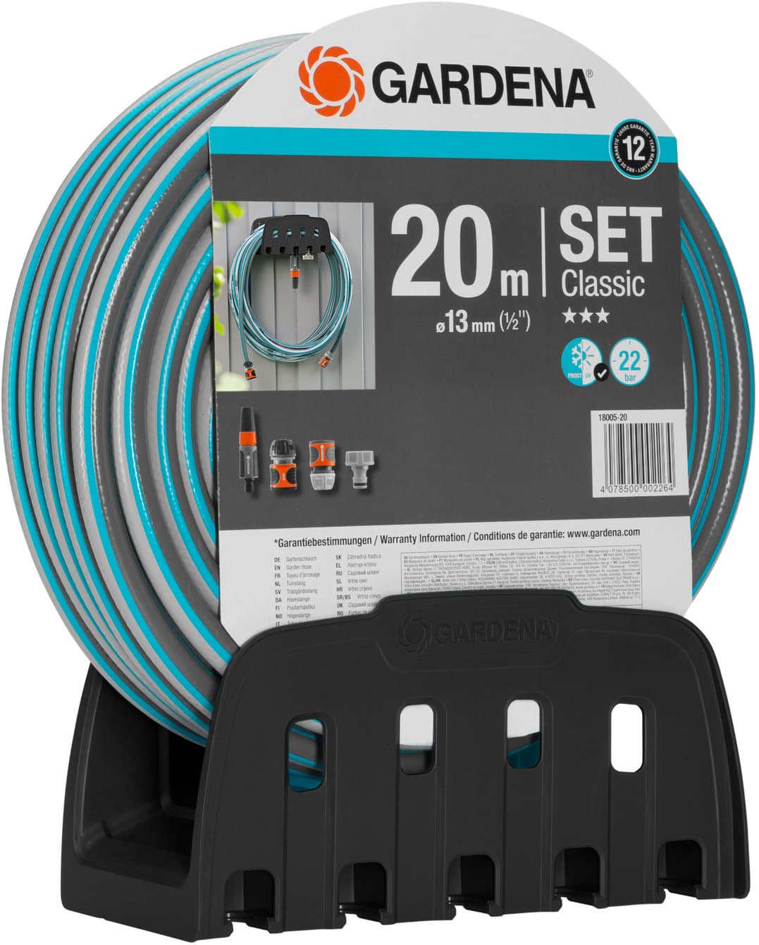 GARDENA Wandschlauchhalter mit Schlauch