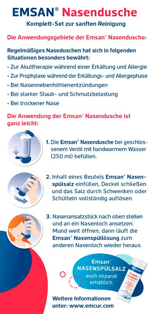Produktbild Emsan Nasendusche Komplett-Set + 10 Beutel Nasenspülsalz 2 von 8