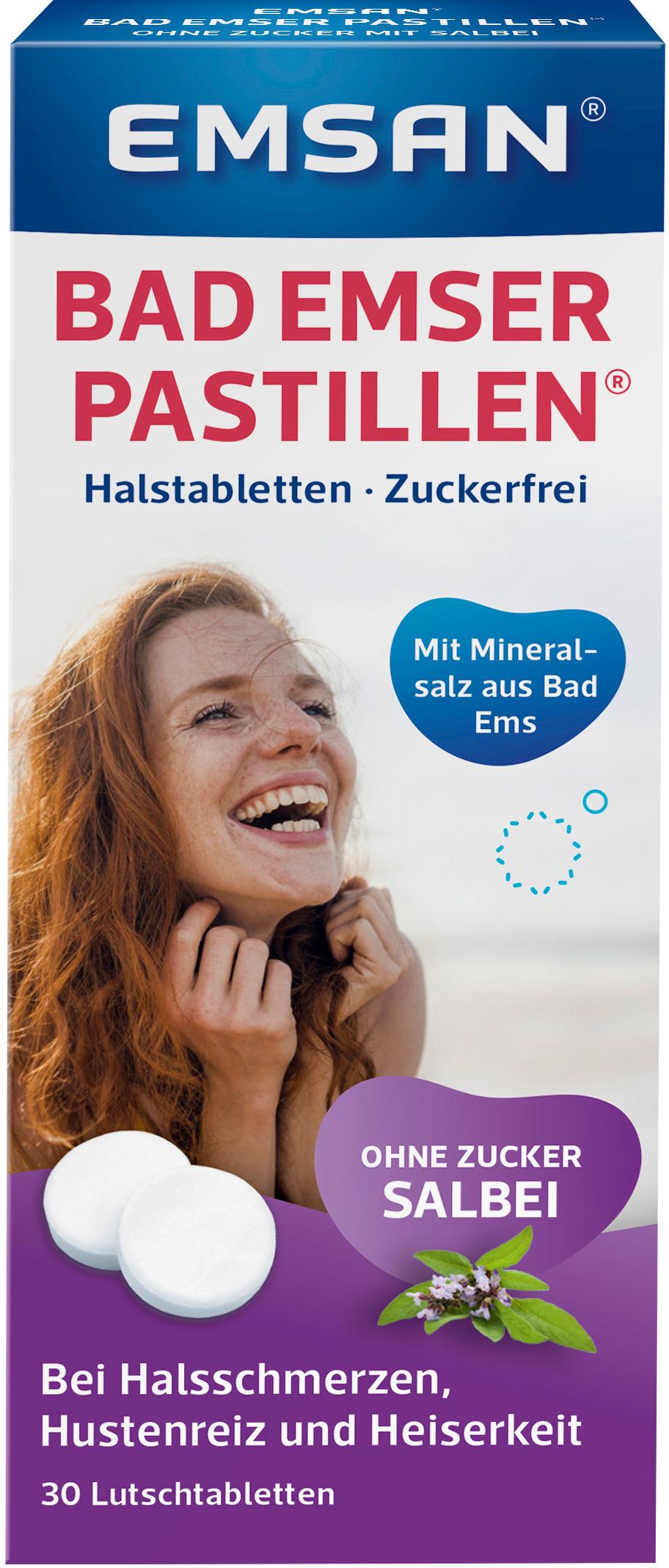 Emsan Bad Emser Past. ohne Zucker mit Salbei 30er