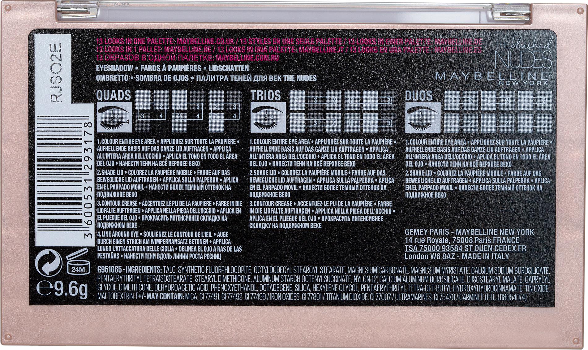 Produktbild MAYBELLINE NEW YORK Lidschatten Eye Studio Palette Blushed 2 von 3