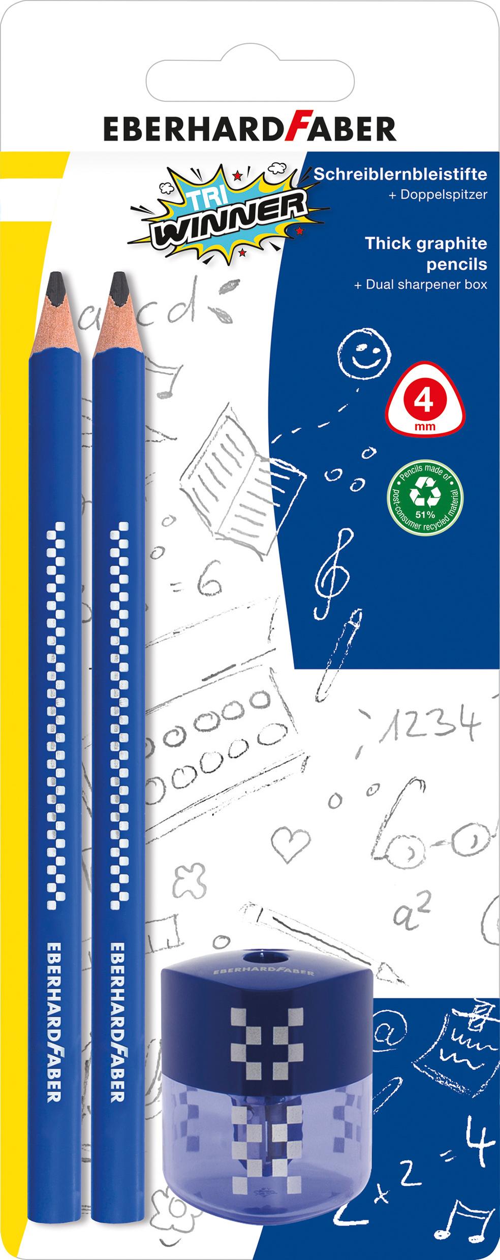 EBERHARD FABER TRI Winner Schreiblernbleistift + Spitzer