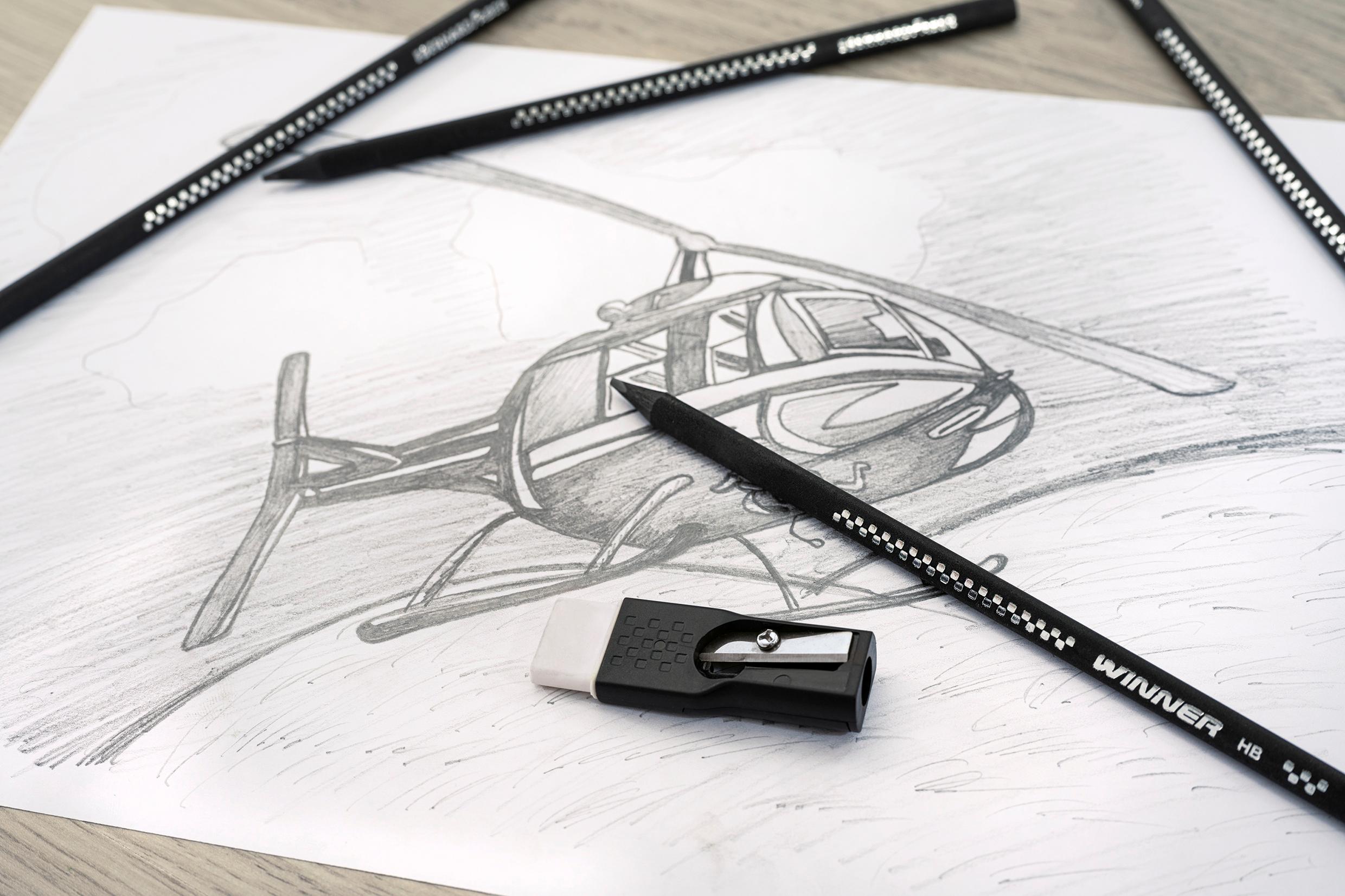 Produktbild EBERHARD FABER  Winner Bleistift HB mit Radierer-Spitzer Kombination 5 von 5