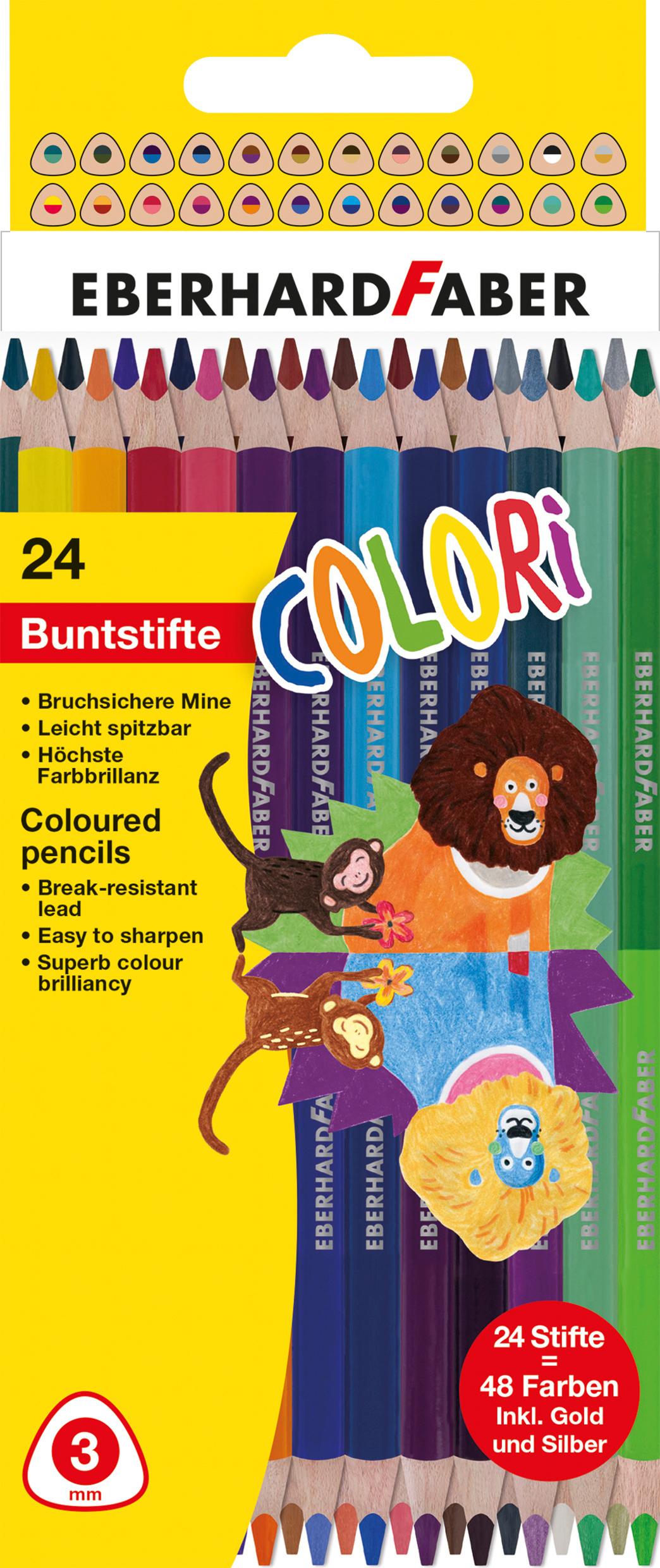 EBERHARD FABER Farbstift Buntstift Duo 24er Kartonetui