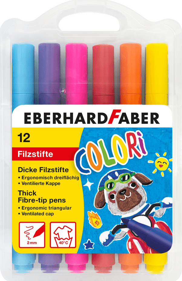 EBERHARD FABER Fasermaler Dicke Filzstifte Colori dreikant