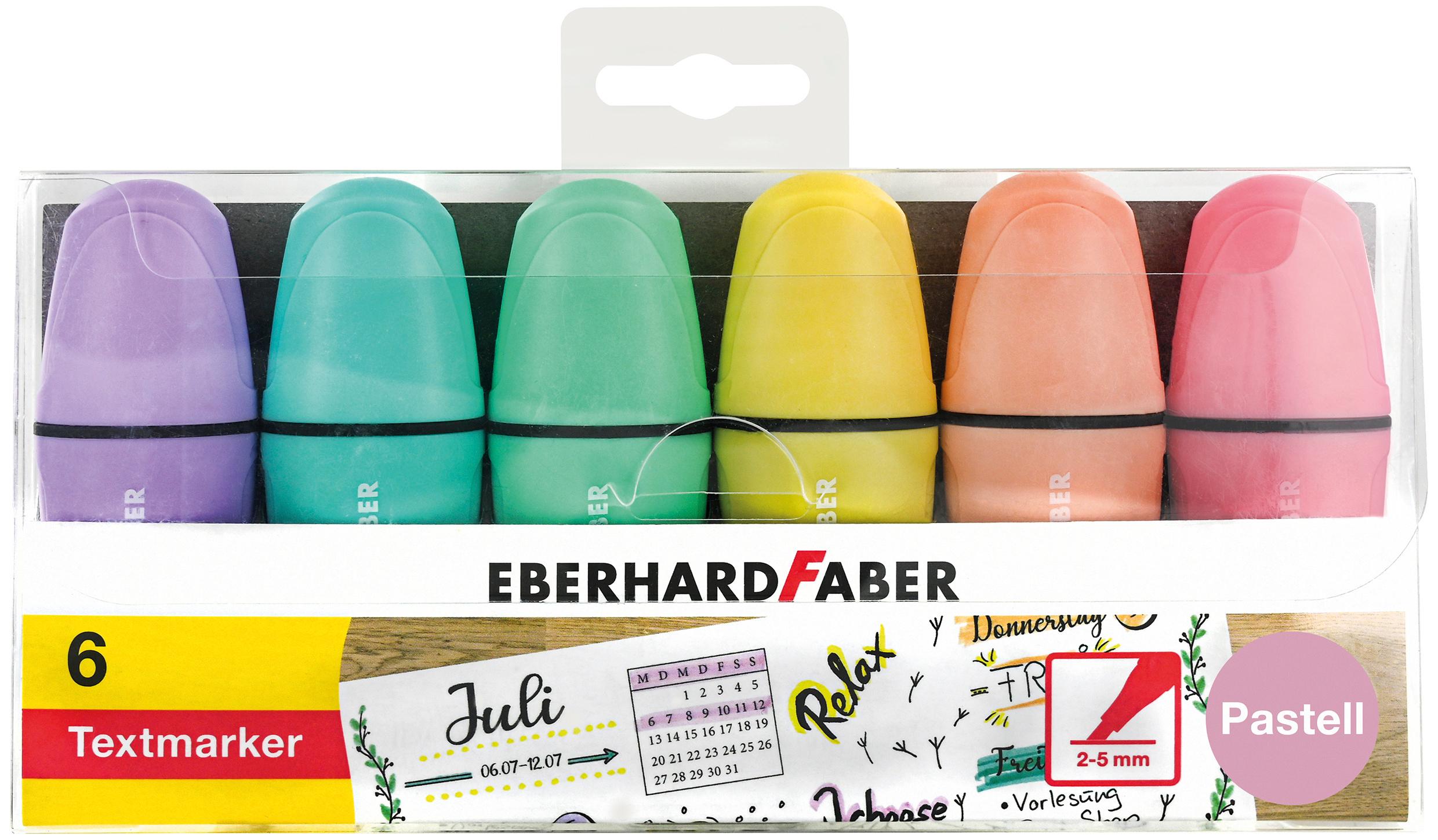 EBERHARD FABER Textmarker 6er Etui Pastell
