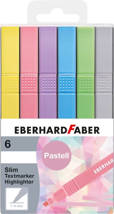 EBERHARD FABER Textmarker Slim pastell 6er Etui