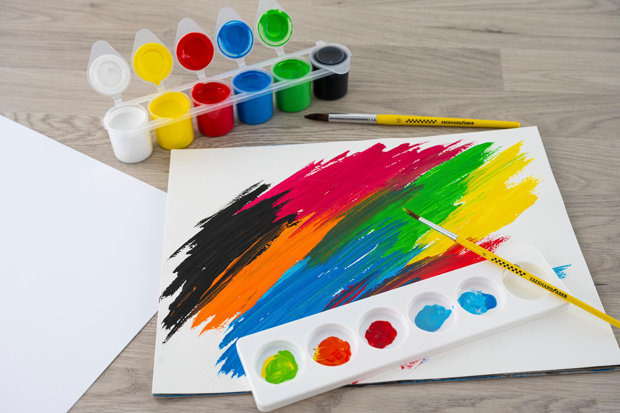 Produktbild EBERHARD FABER Temperafarben-Set inkl. Mischpalette 6er-Pack 2 von 8