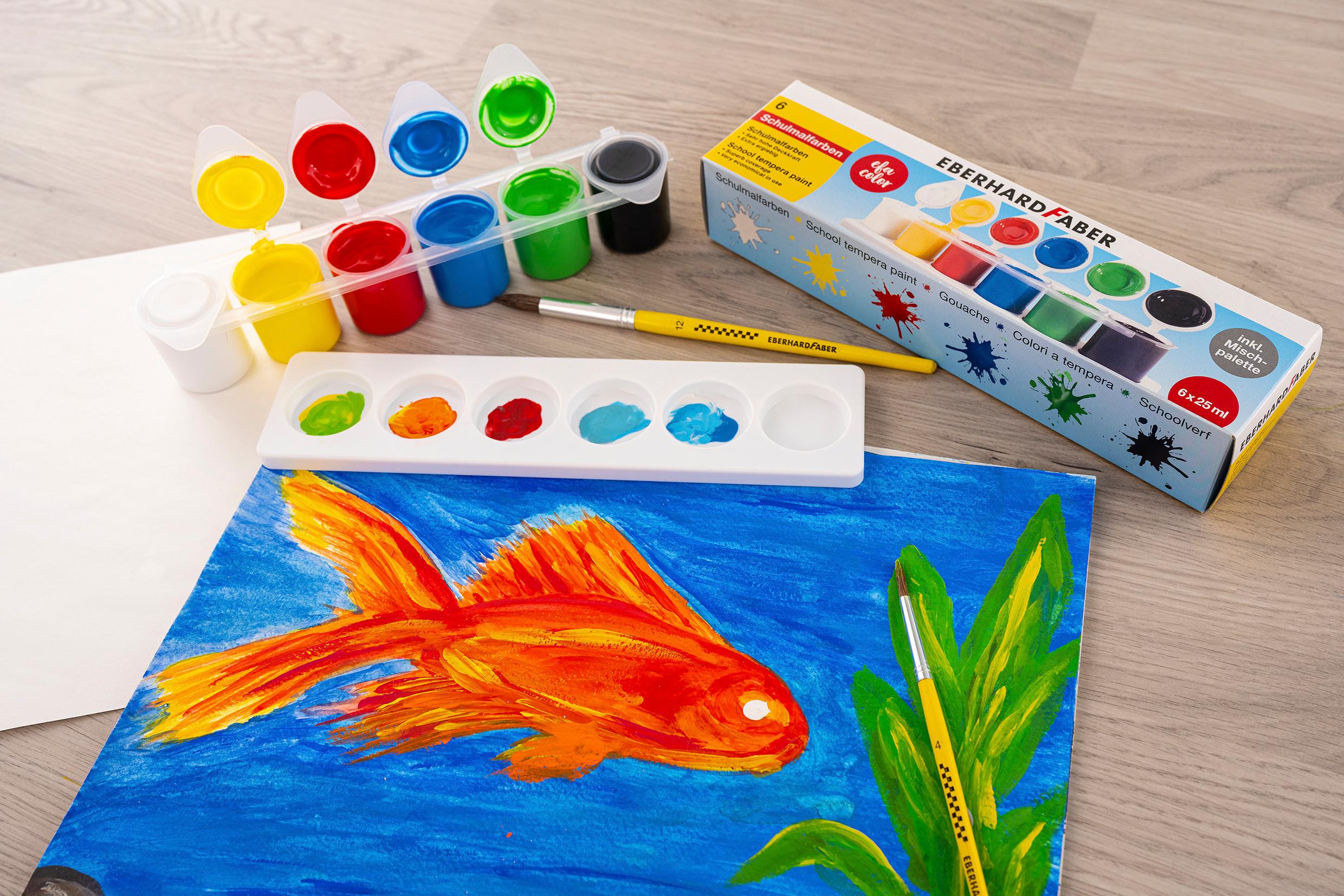 Produktbild EBERHARD FABER Temperafarben-Set inkl. Mischpalette 6er-Pack 3 von 8