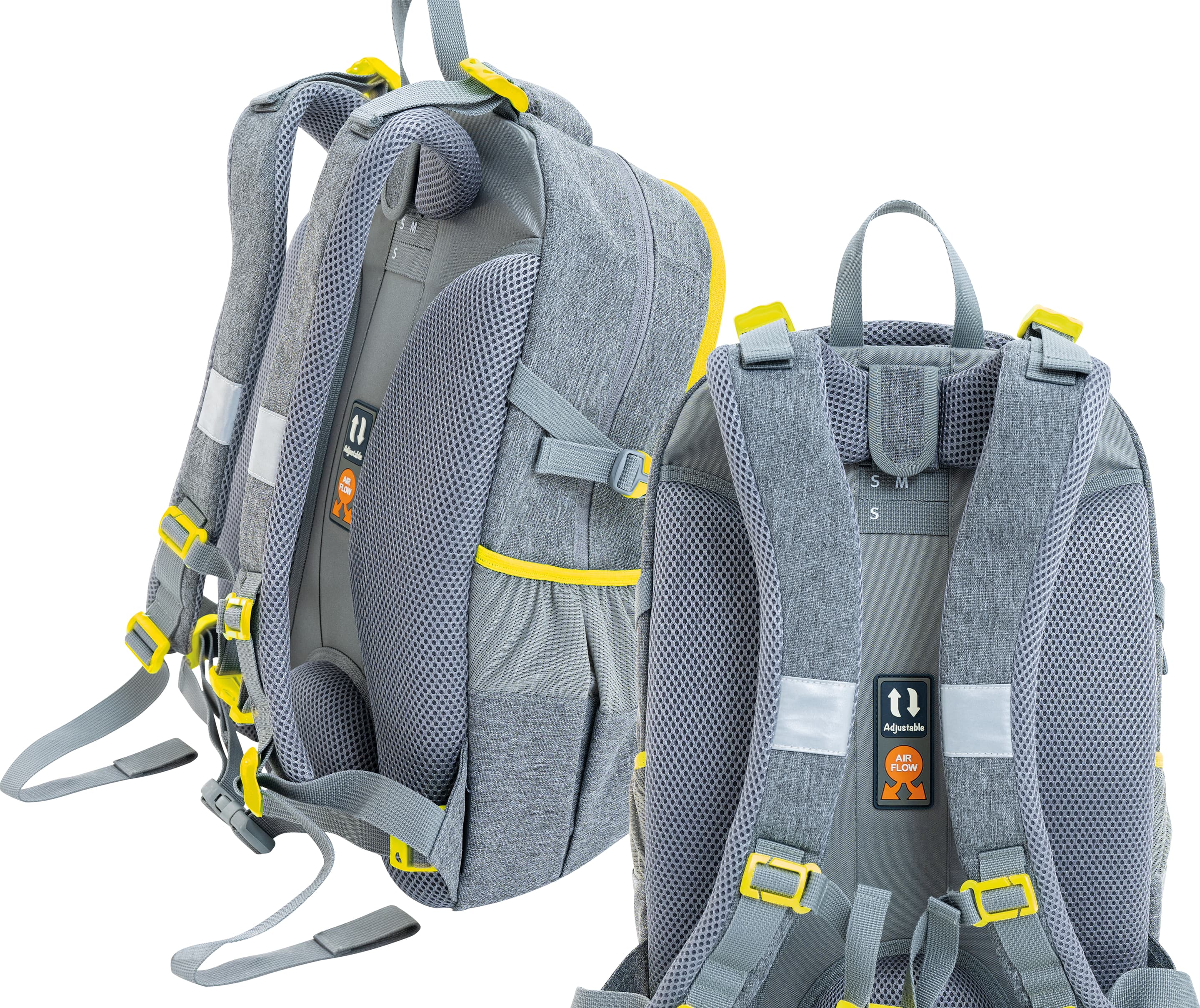 Produktbild EBERHARD FABER Schulrucksack X-Style neon gelb 2 von 4