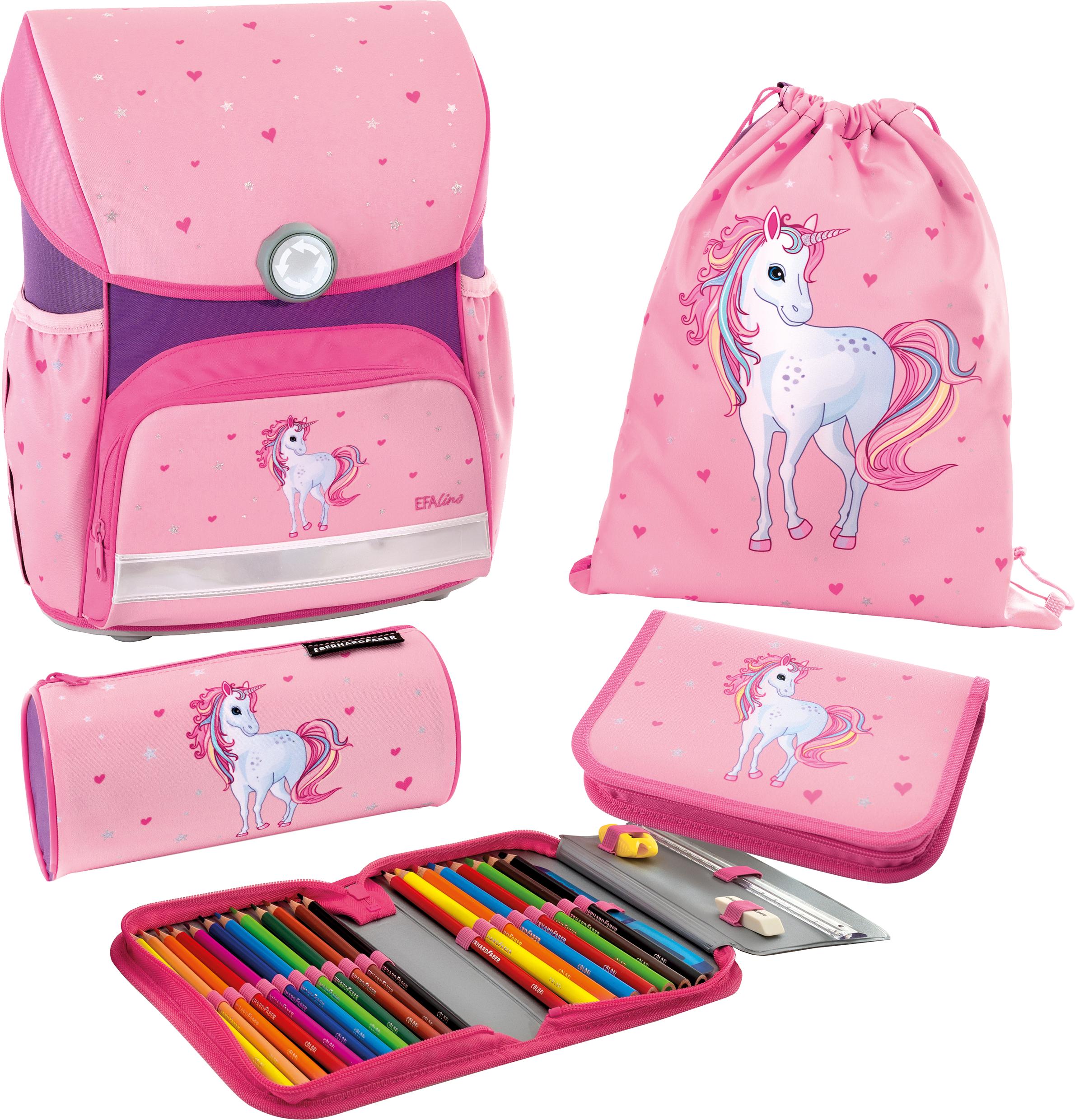 EBERHARD FABER Schulranzenset EFAlino rosa Einhorn