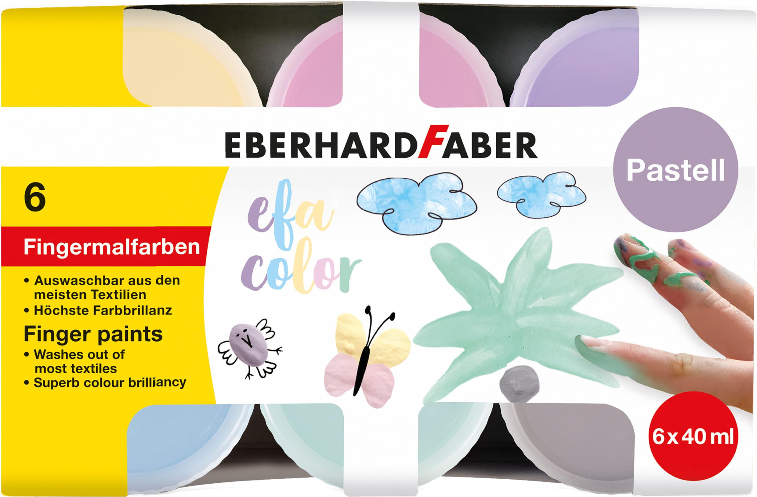 EBERHARD FABER Fingermalfarben 6 x 40ml  AK