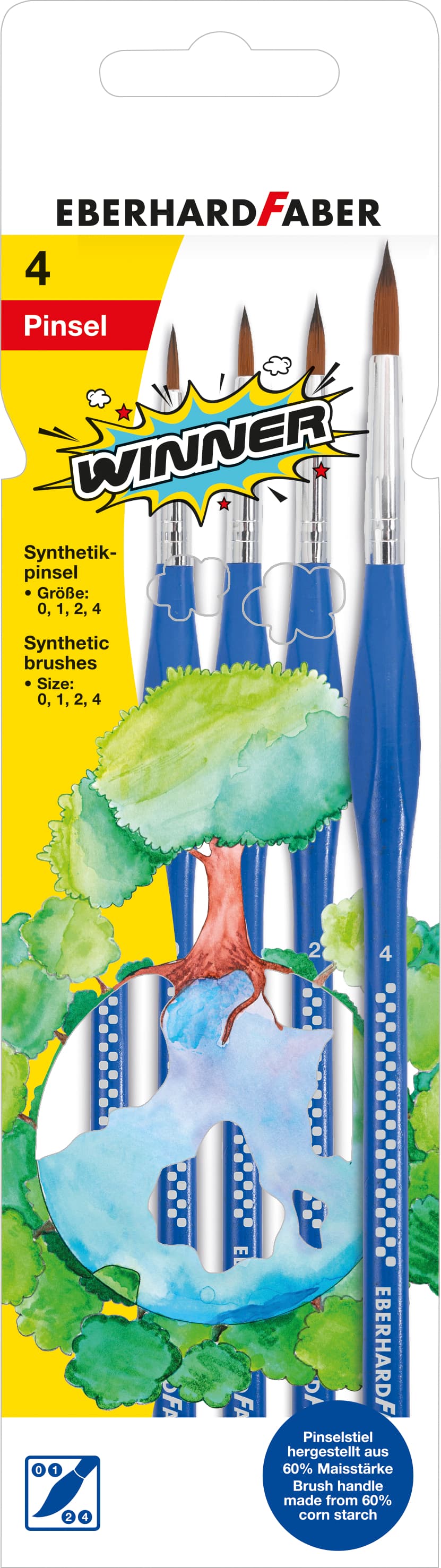 EBERHARD FABER Pinsel-Set WINNER fein blau