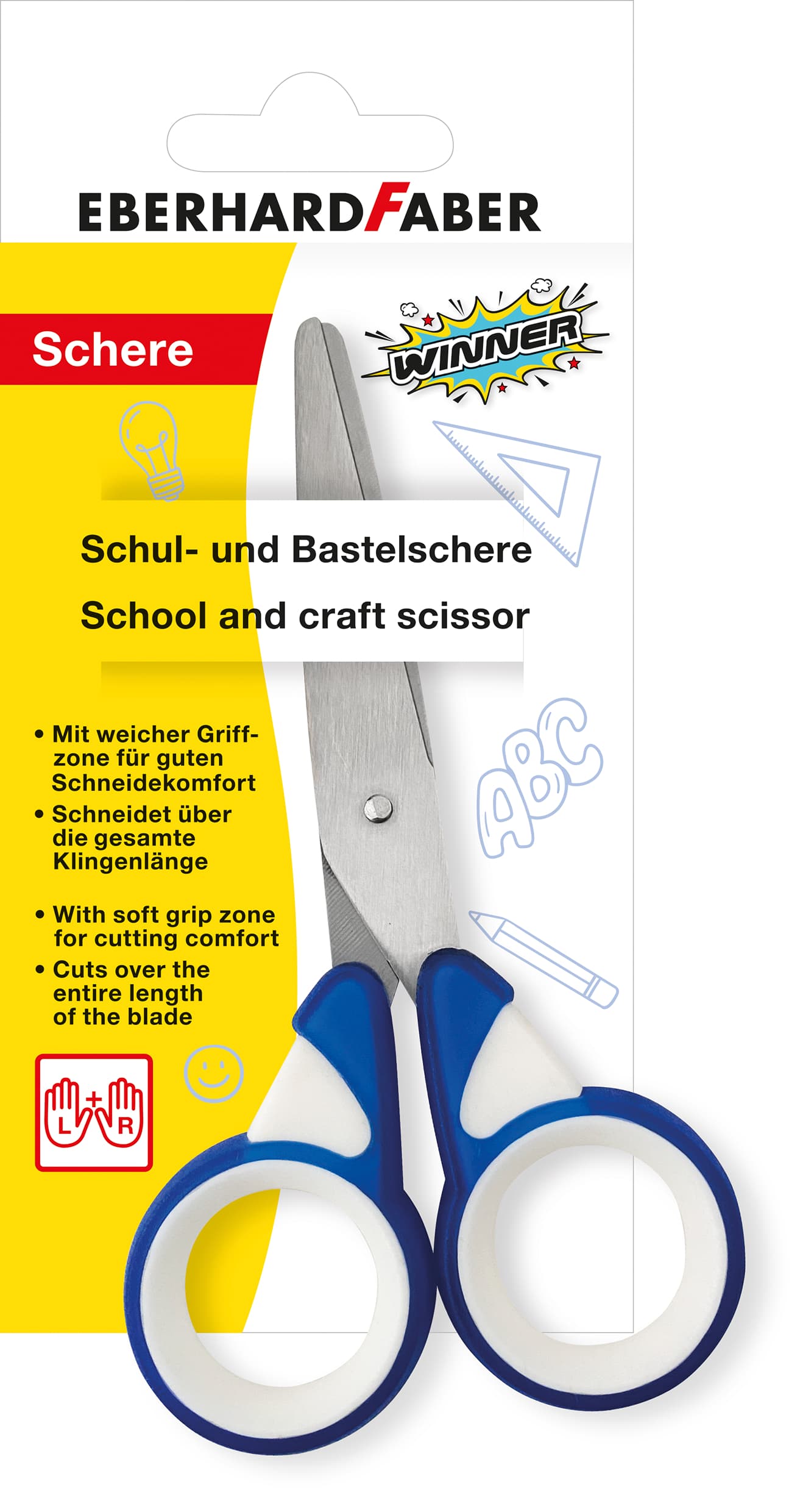 EBERHARD FABER Schulschere blau/weiß