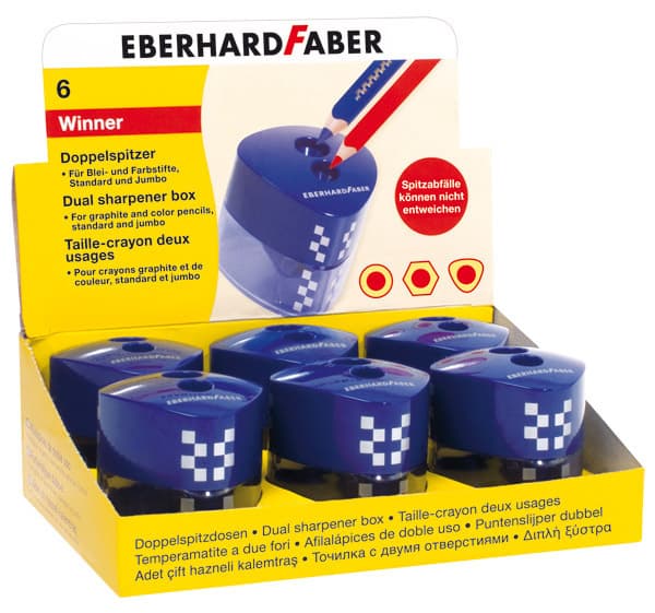 EBERHARD FABER Doppelspitzdose Winner dreiflächig blau